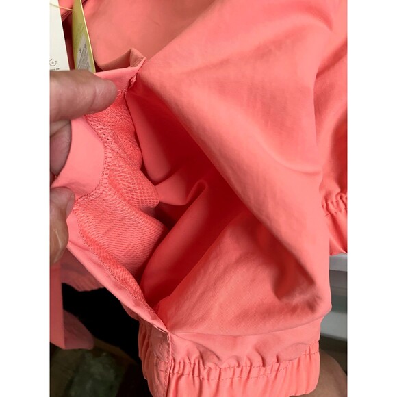 NWT All In Motion Coral Pink Nylon Hooded Jacket Size Small - Picture 8 of 11